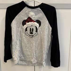 Little Sleepies Disney Mickey Mouse Christmas Play Collection Raglan T Shirt 3T